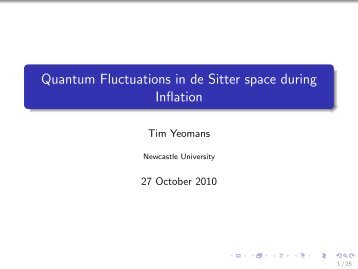 Quantum Fluctuations in de Sitter space during Inflation