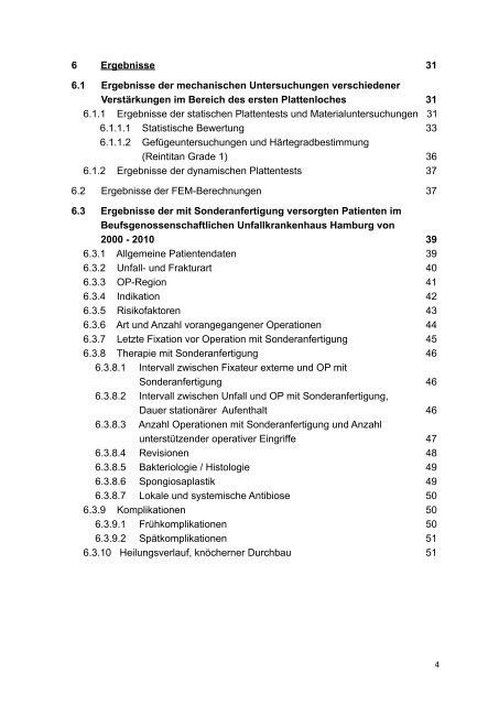 Mechanische Untersuchungen und klinische Ergebnisse von ...