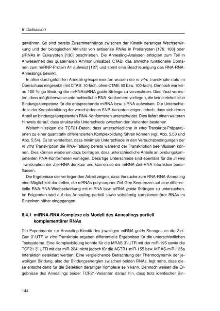 Mechanistische Analysen zu Krankheits-korrelierten SNPs in ...