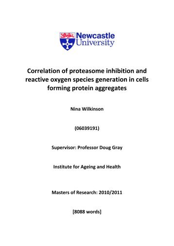 Correlation of proteasome inhibition and ... - Students.ncl.ac.uk