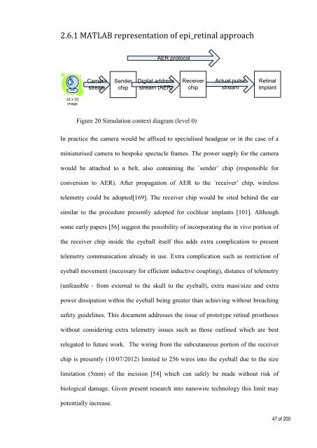 Retinal Prosthesis Dissertation - Student Home Pages