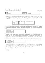 Probeklausur Statistik II