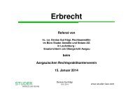 Erbrecht - Studer - Anwälte und Notare