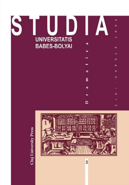 studia universitatis babeÅ â bolyai dramatica teatru, film, media 2