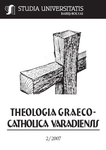 studia universitatis babeÅ â bolyai theologia graeco - catholica ...