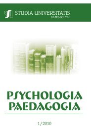 psychologia paedagogia - Studia