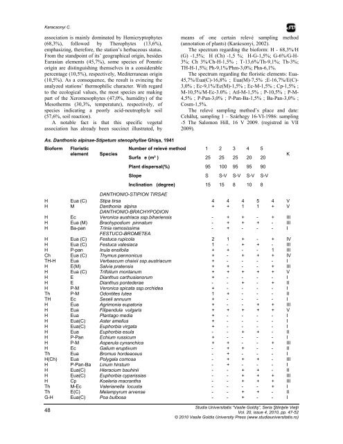 Read full article - Studia Universitatis Vasile Goldis, Seria Stiintele ...