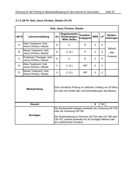 PrÃ¼fungsordnung Master of Education - StudienbÃ¼ros des ...