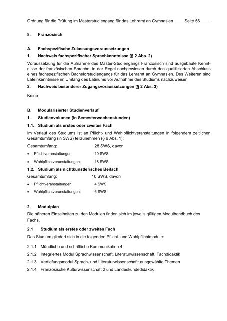 PrÃ¼fungsordnung Master of Education - StudienbÃ¼ros des ...