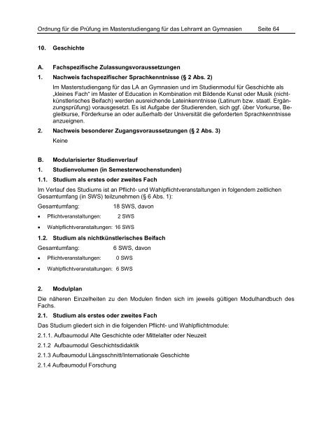 PrÃ¼fungsordnung Master of Education - StudienbÃ¼ros des ...