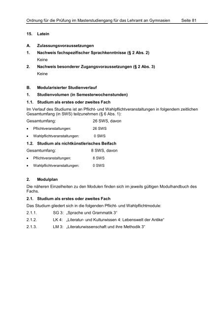 PrÃ¼fungsordnung Master of Education - StudienbÃ¼ros des ...