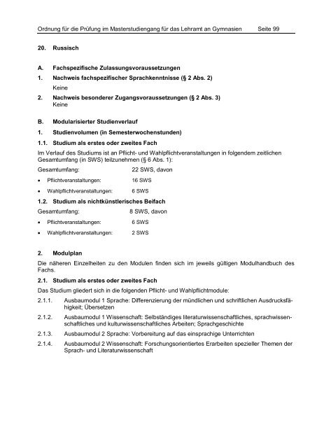 PrÃ¼fungsordnung Master of Education - StudienbÃ¼ros des ...