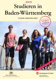 Studieren in Baden-Württemberg. Studium, Ausbildung, Beruf