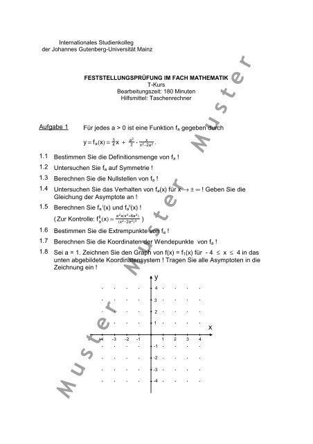 M Uster M Uster M Uster Internationales Studienkolleg Mainz