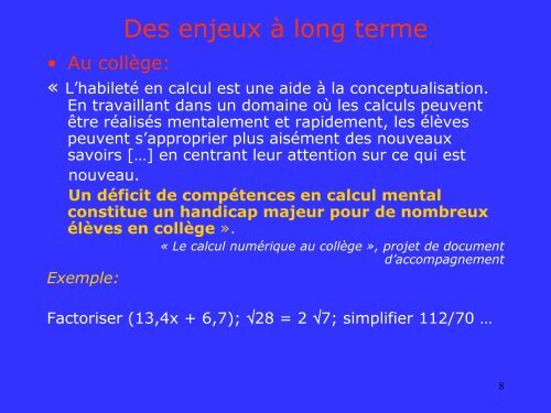 Calcul mental