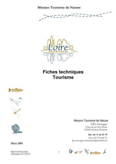 TÃ©lÃ©charger les fiches techniques tourisme - loirenature