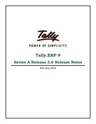 Tally.ERP 9 Release Notes 3.6