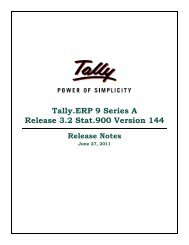 Tally.ERP 9 Series A Release 3.2 Stat.900 Version 144