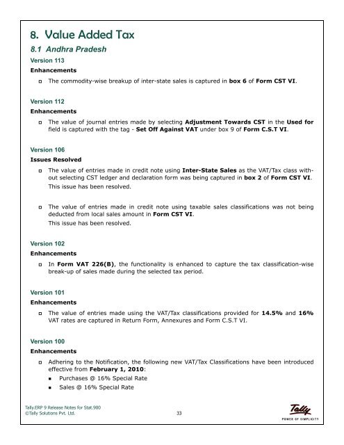 Tally.ERP 9 Series A Release 3.0 Stat.900 Version 137