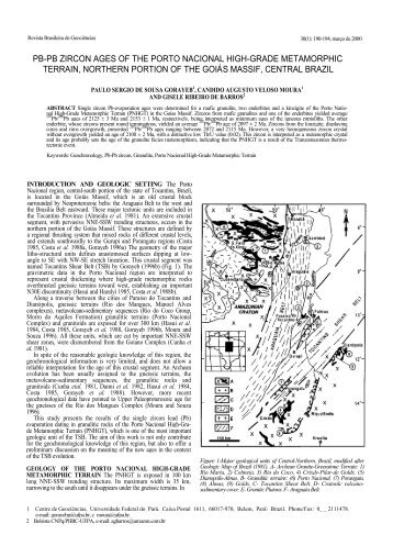 pb-pb zircon ages of the porto nacional high-grade metamorphic ...