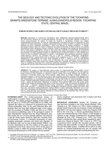 the geology and tectonic evolution of the tocantins - Sociedade ...