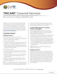 TRICARE Covered Services Fact Sheet - SemperMax