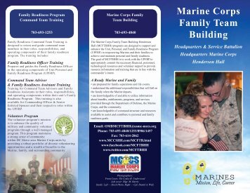 MCFTB Brochure - Marine Corps Community Services