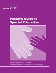 Parent's Guide to Special Education - VDOE - Virginia Department of ...