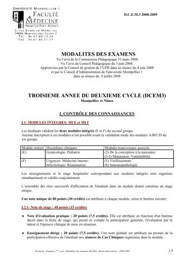 D3 - Faculté de médecine de Montpellier