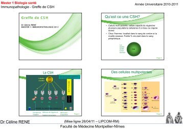 Dr Céline RENE - Faculté de médecine de Montpellier