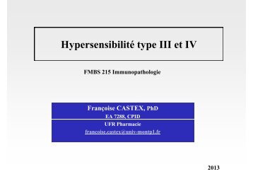 Hypersensibilité type III et IV