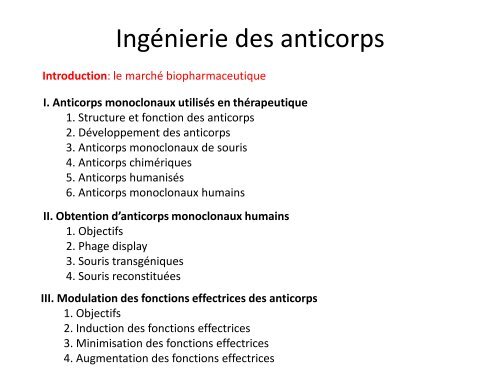 Ingénierie des anticorps