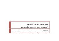 Hypertension artérielle Nouvelles recommandations ? - Faculté de ...