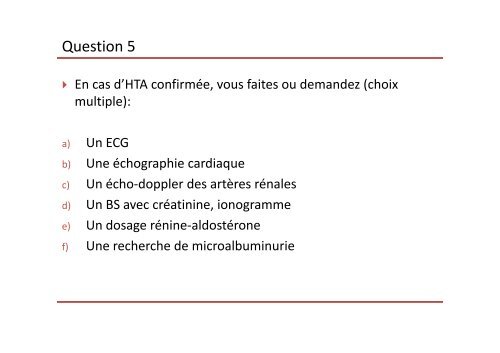 Hypertension artérielle Nouvelles recommandations ? - Faculté de ...