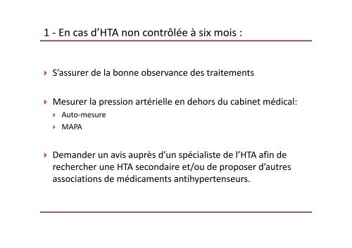 Hypertension artérielle Nouvelles recommandations ? - Faculté de ...