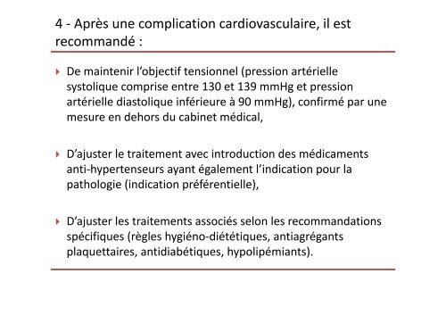 Hypertension artérielle Nouvelles recommandations ? - Faculté de ...