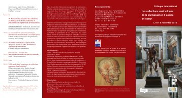 Les collections anatomiques : de la connaissance à la mise en ... - Inp