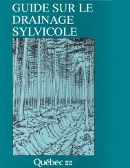 Guide sur le drainage sylvicole - MinistÃ¨re des Ressources ...