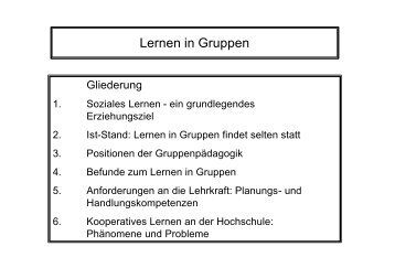 Lernen in Gruppen