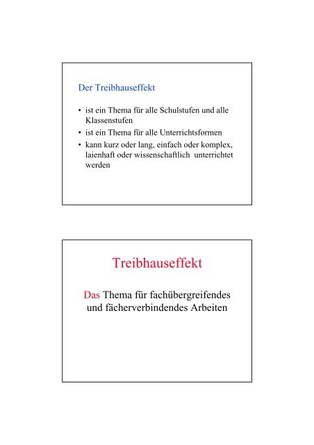 Treibhauseffekt