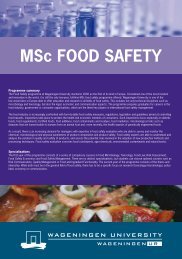 MSc FOOD SAFETY - Studieren in Holland