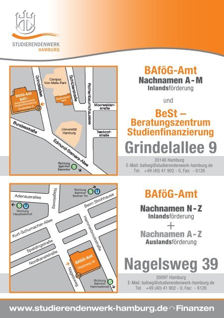 Informationen im Flyer - Studierendenwerk Hamburg
