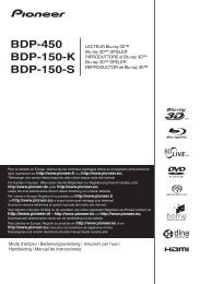 Pioneer BDP-450 Manual - Studio 22