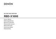 Denon DX-1000 Manual - Audio Products Australia