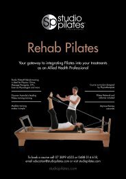 rehab certification - Studio Pilates