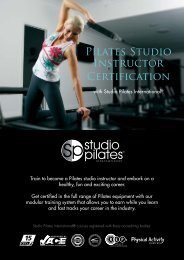 Pilates Studio Instructor Certification - Studio Pilates