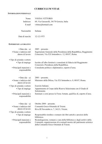 curriculum vitae - Studi sullo Stato - UniversitÃ  degli Studi di Firenze