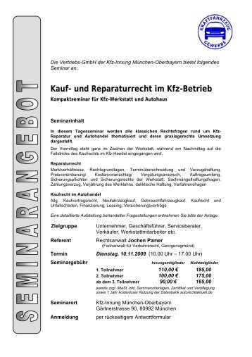 Kauf- und Reparaturrecht im Kfz-Betrieb - Studium-kfz-ausbildung.de