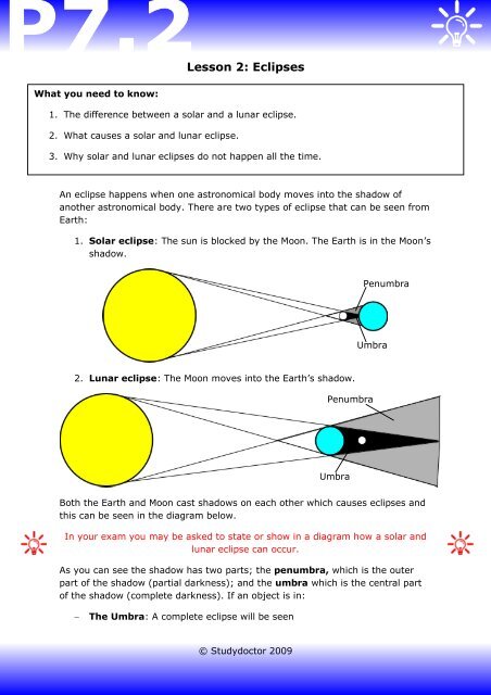 Solar And Lunar Eclipses Worksheet - Ivuyteq