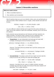 Lesson 3: Reversible reactions - Lesson 1